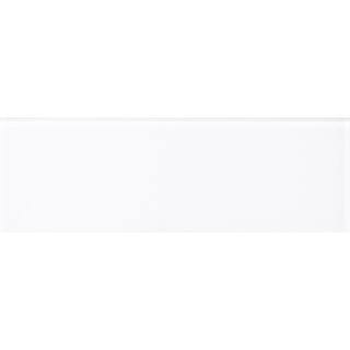 Urban 4" x 12" Super White Subway Glass Backsplash Wall Tile