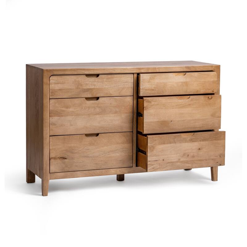Classic Home Laguna 6-Drawer Mango Wood Dresser