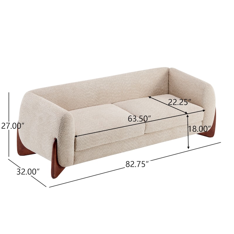 Arion Upholstered Boucle 2-Piece Living Room Sofa Set by Christopher Knight Home