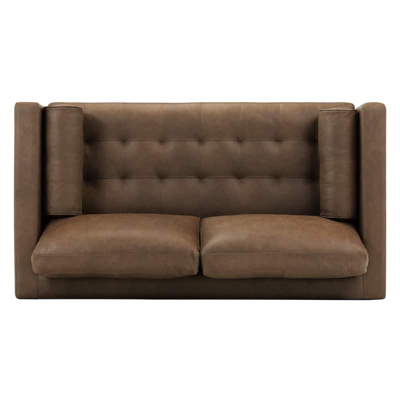 Poly & Bark Napa 72" Apartment Sofa - Full Grain Genuine Italian Leather