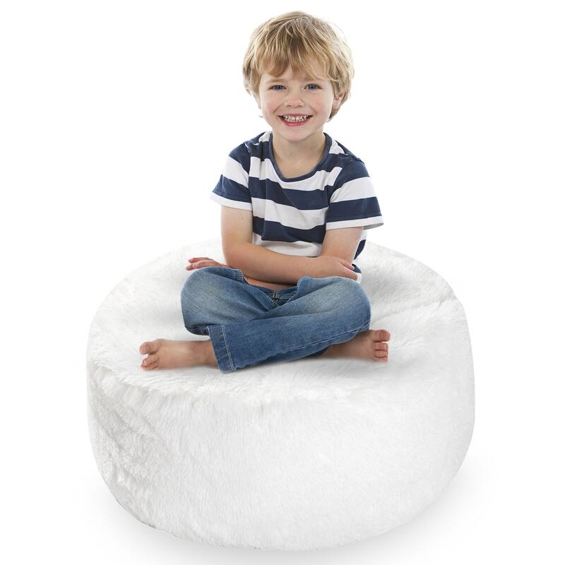 Cheer Collection Shaggy Bean Bag and Stuffed Animal Storage Case