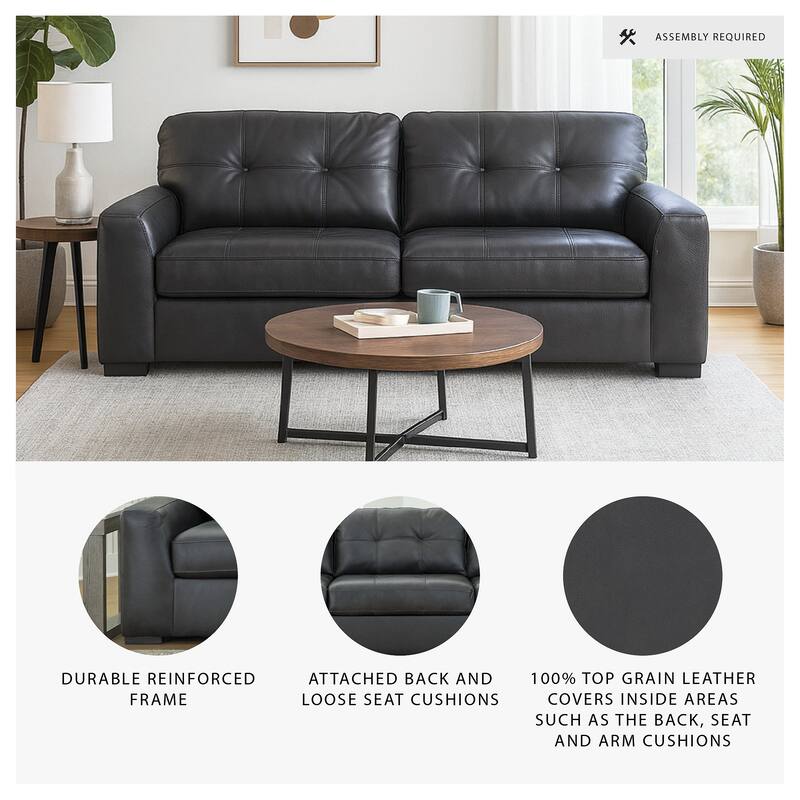Signature Design by Ashley Brindley Pier Black 2-Piece Sectional Loveseat - 96"W x 39"D x 40"H