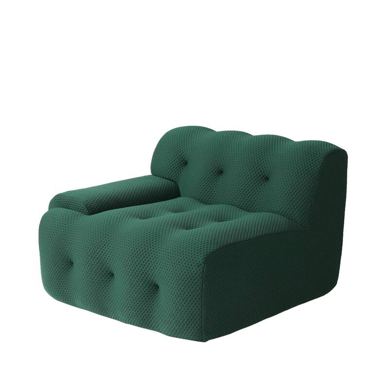 86.6" Loveseat 3D Mesh Fabric Sectional Sofa Modern Comfy Modular Floor Couch for Living Room, Office, Apartment
