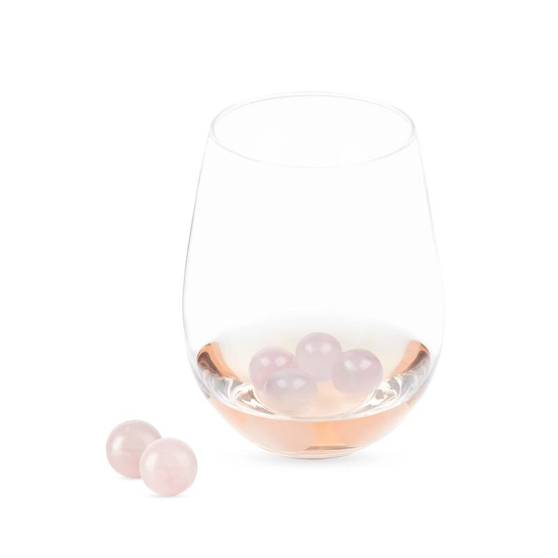 Rose Quartz Wine Gems Set of 6 by Twine - 8" x 0.8"
