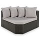preview thumbnail 5 of 6, 7-Piece Outdoor Wicker Sofa Set, Rattan Sofa Lounger, with Colorful Pillows, Conversation Sofa