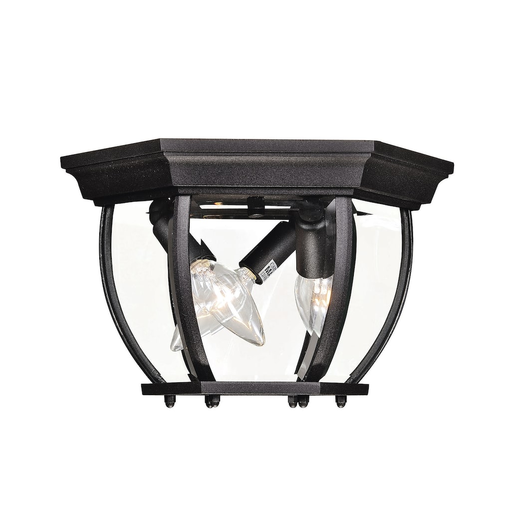 Bellevue SH50059 3 Light 9" Wide Outdoor Flush Mount Ceiling Fixture