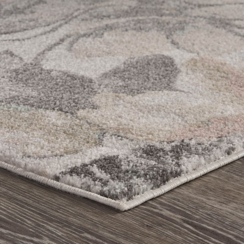 Sevita Multi/Gray/Pink Floral Botanical Area Rug