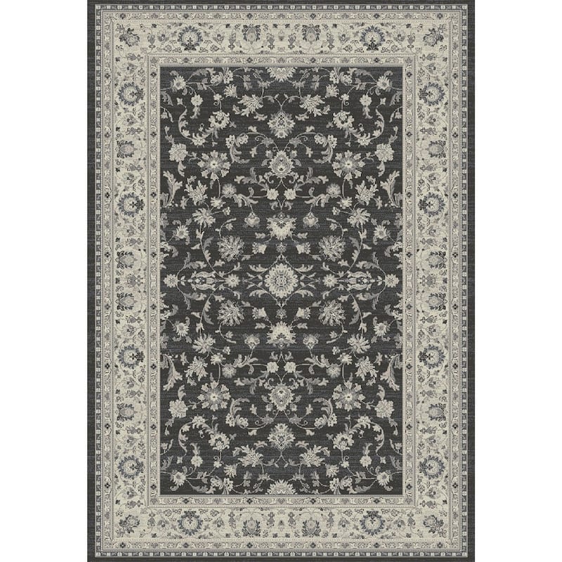 Cambridge Royal Keshan Polypropylene Luxury Area Rug - 9'3"x12'6" - Charcoal