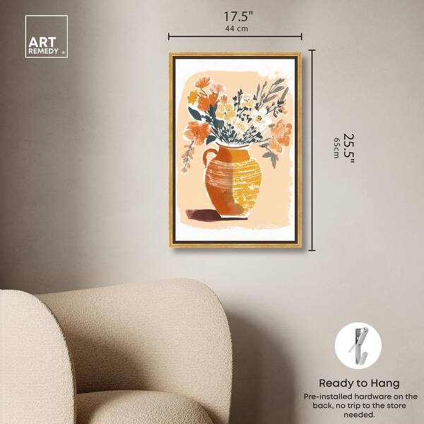 dimension image slide 10 of 24, Mid Autumn Flowers Canvas Boho Colorful Wall Art by Art Remedy
