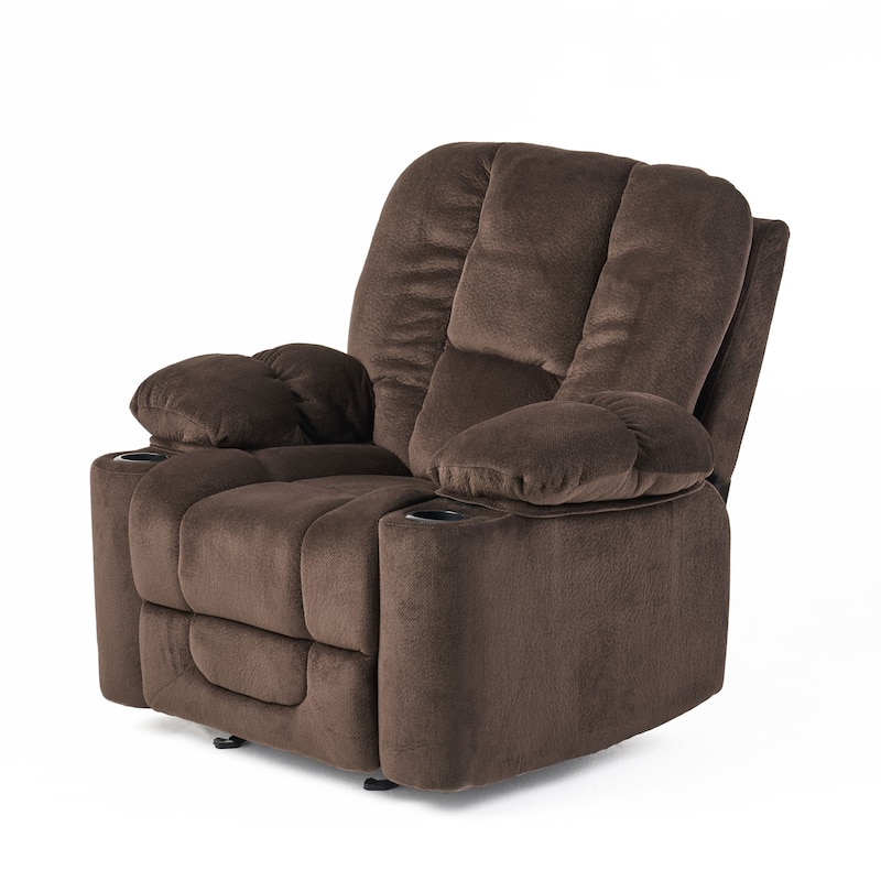 Gannon Fabric Glider Recliner Club Chair by Christopher Knight Home