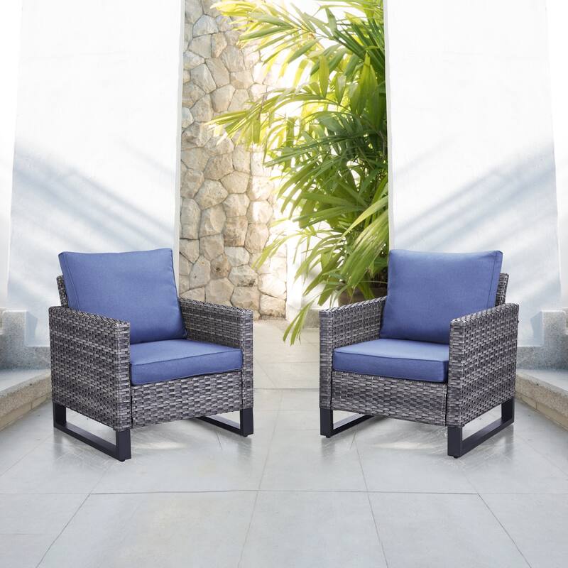 Gymojoy 6-Piece Outdoor Furniture Sofa Chair Table with Ottoman