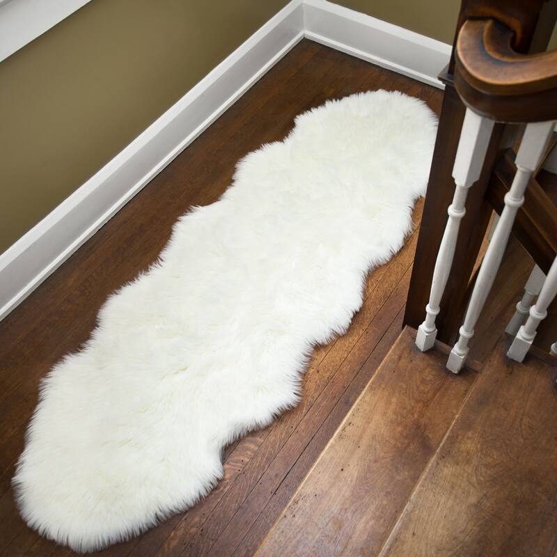 Walk on Me Faux Sheepskin Double Pelt Faux Fur Area Rug