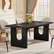 preview thumbnail 18 of 23, 70.89" Rectangle Dining Table for 6-8 People, Modern Simple Wood Kitchen Table Black