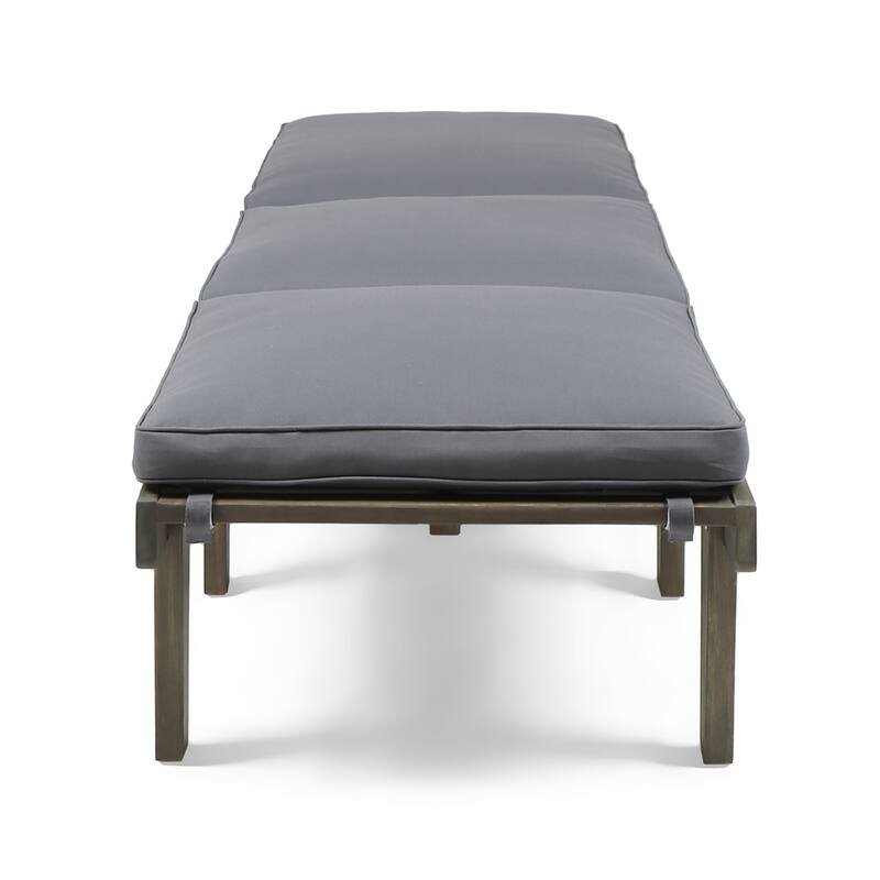 Ariana Kd Wood Chaise Lounge W/ Cushion