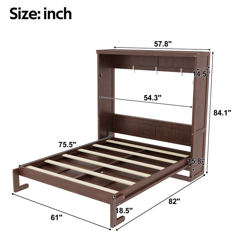 Murphy Bed with Foldable Cabinet Design by Harper&Bright Designs