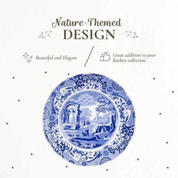Spode Set of 4 Blue Italian Plates - Bed Bath & Beyond - 38394889
