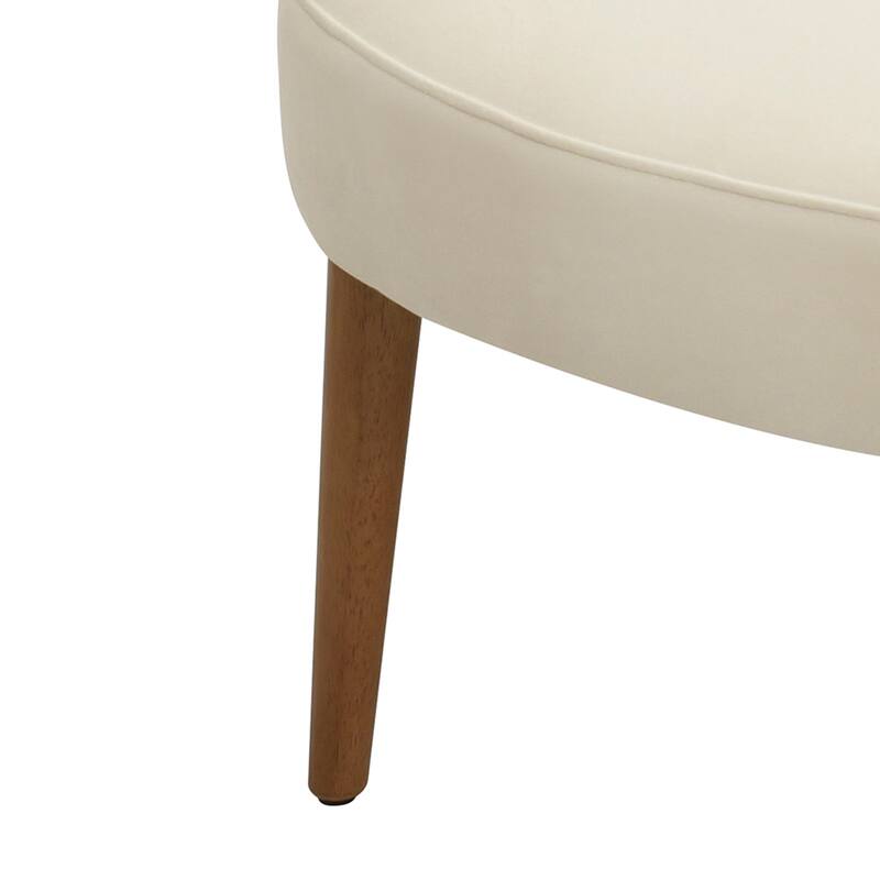 Velvet Upholstered Accent Chair, Comfy Lounge Reading Chair, Sofa Chair with Rattan Armrests & Curved Backrest