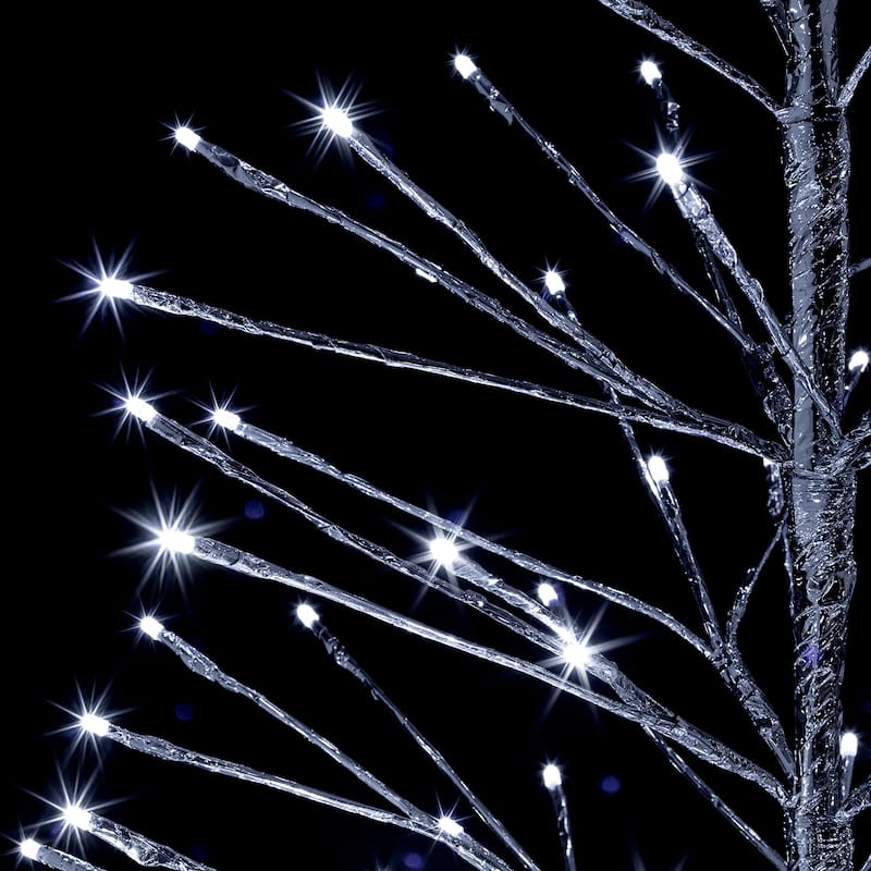 Alpine Corporation 60"H Indoor/Outdoor Artificial Christmas Tree with LED Lights