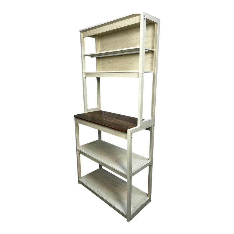 31.5" 5-Tier Bakers Rack for Kitchen with Storage, Coffee Bar, Kitchen Shelves, Microwave Stand