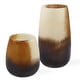 preview thumbnail 1 of 3, Uttermost 18047 Desert Wind 12-1/4" Tall Glass Vase - Set of 2 Light Sand / Dark Bronze