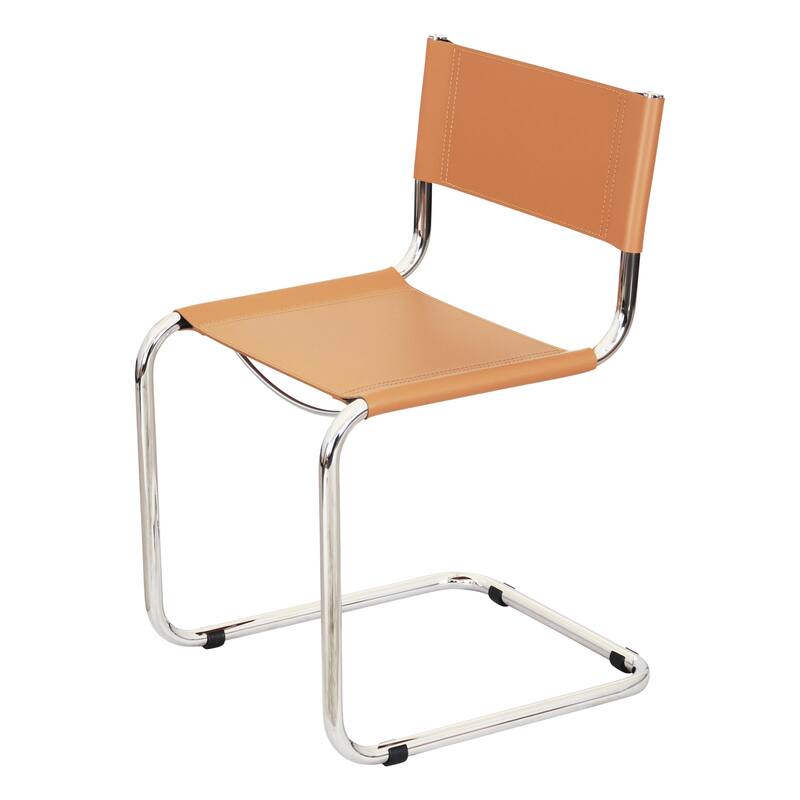 Breuer Chair Company Mart Stam Cantilever Side Chair w/ Chrome Frame (Various Bonded Leather Colors)
