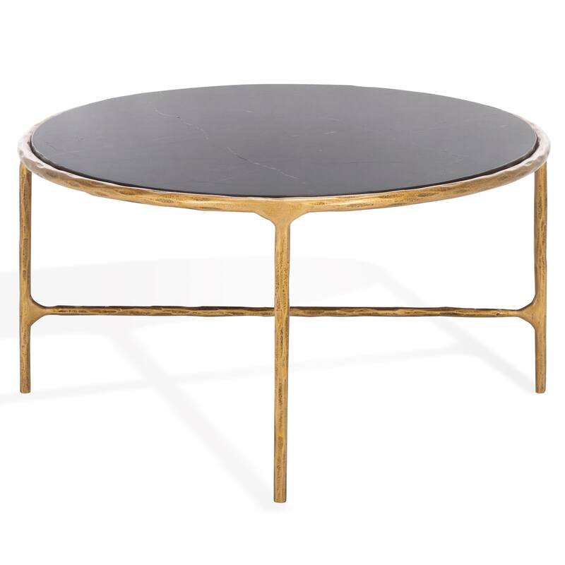 SAFAVIEH Couture Kathleen Oval Metal Coffee Table - 40 In W x 30 In D x 15 In H - 40"W x 30"D x 15"H