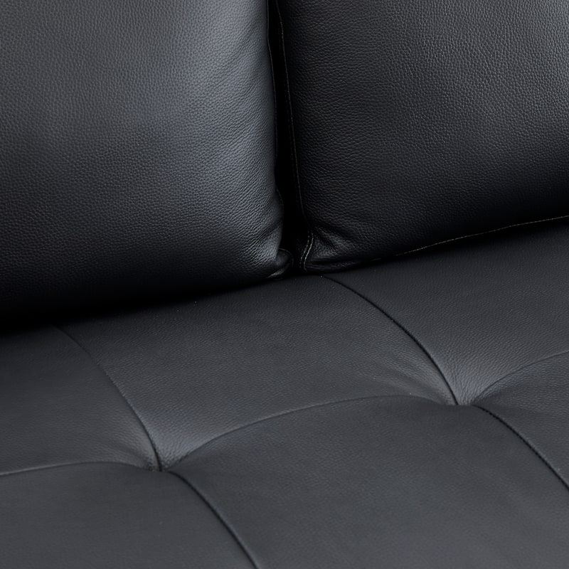 Premium Cowhide Leather Chair With High Density Cushions and Large Seating Space