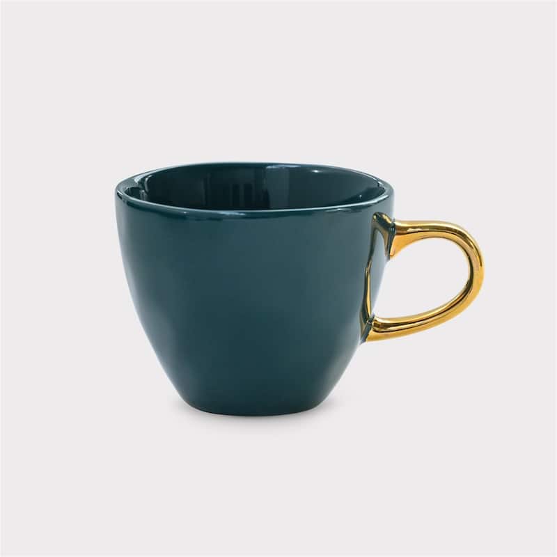 Good Morning Coffee Cup Blue Green