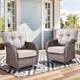 Option Brown Wicker & Beige Cushion