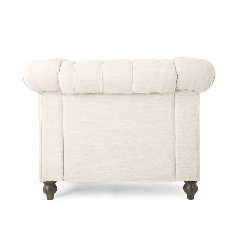 39" Upholstered Button Tufted Club Chair