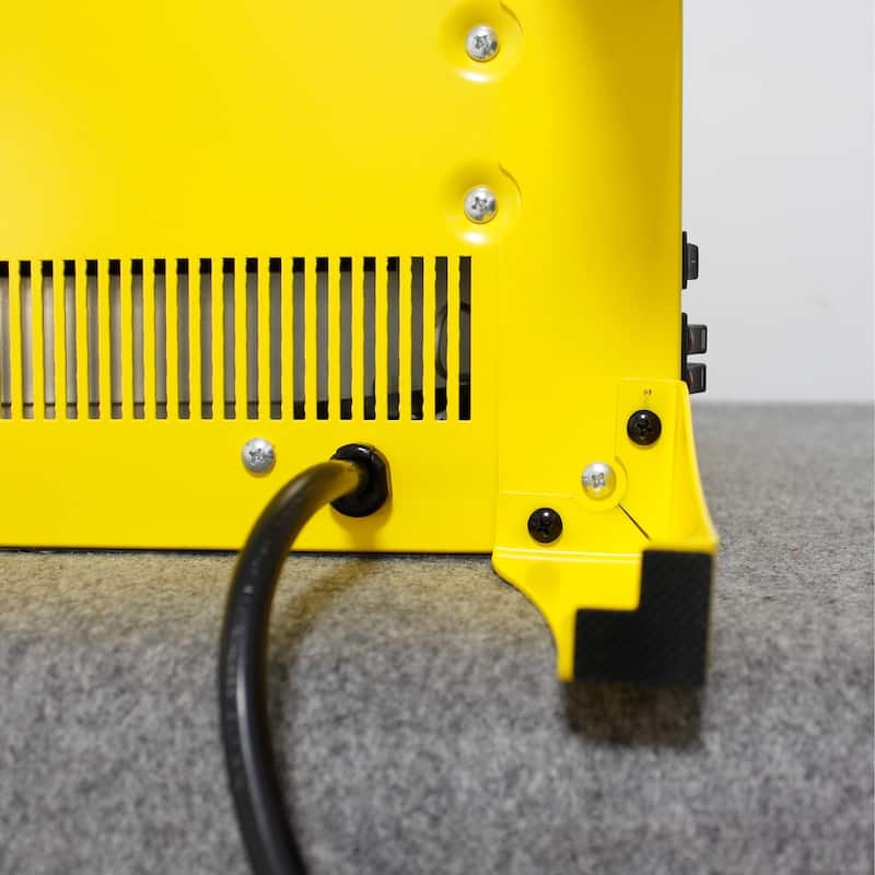 17 inch Freestanding Electric Fireplace Stove heater with 3D Flame effect,Lemon Yellow