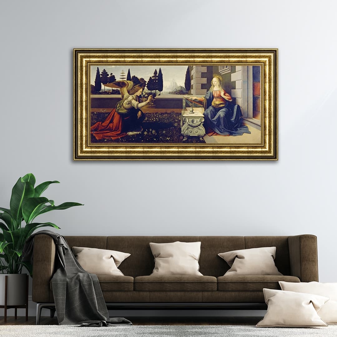 The Annunciation by Leonardo da Vinci Giclee Print Oil Painting Gold ...