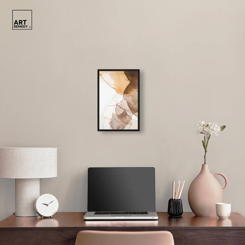 Sepia Silk Streams Canvas by Art Remedy