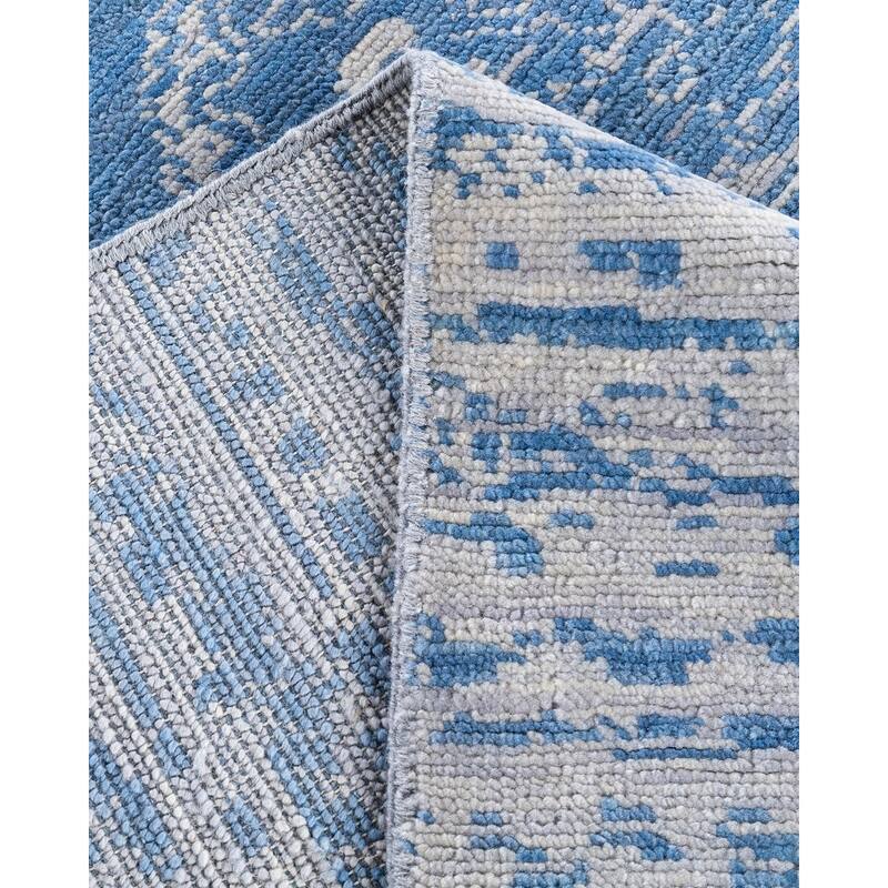 Modern One-of-a-Kind Handmade Area Rug - Gray, 8' 1" x 10' 1" - 8' 1" x 10' 1"