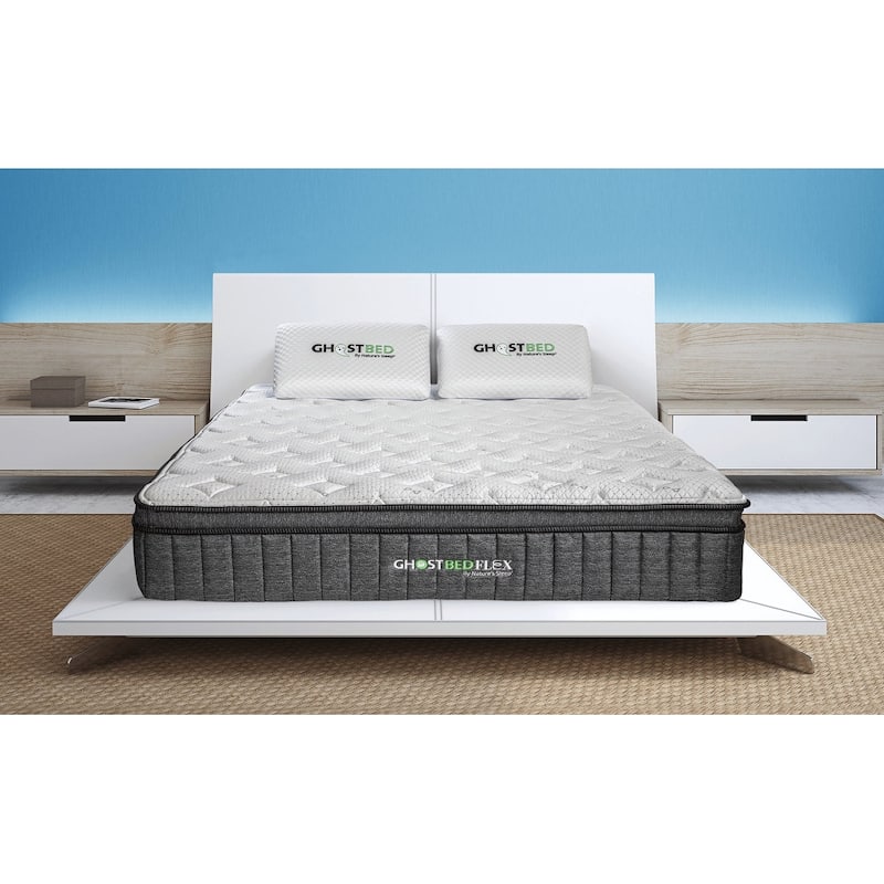 GhostBed 13 inch Flex Hybrid Medium Firm Memory Foam Mattress - California King
