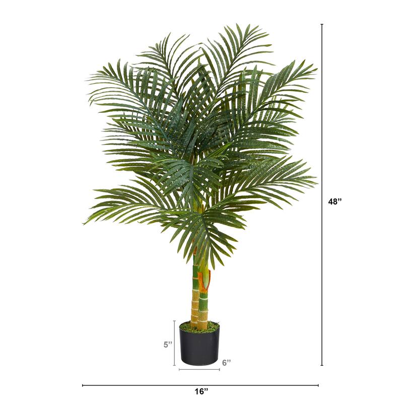 4' Golden Cane Artificial Palm Tree - 6"