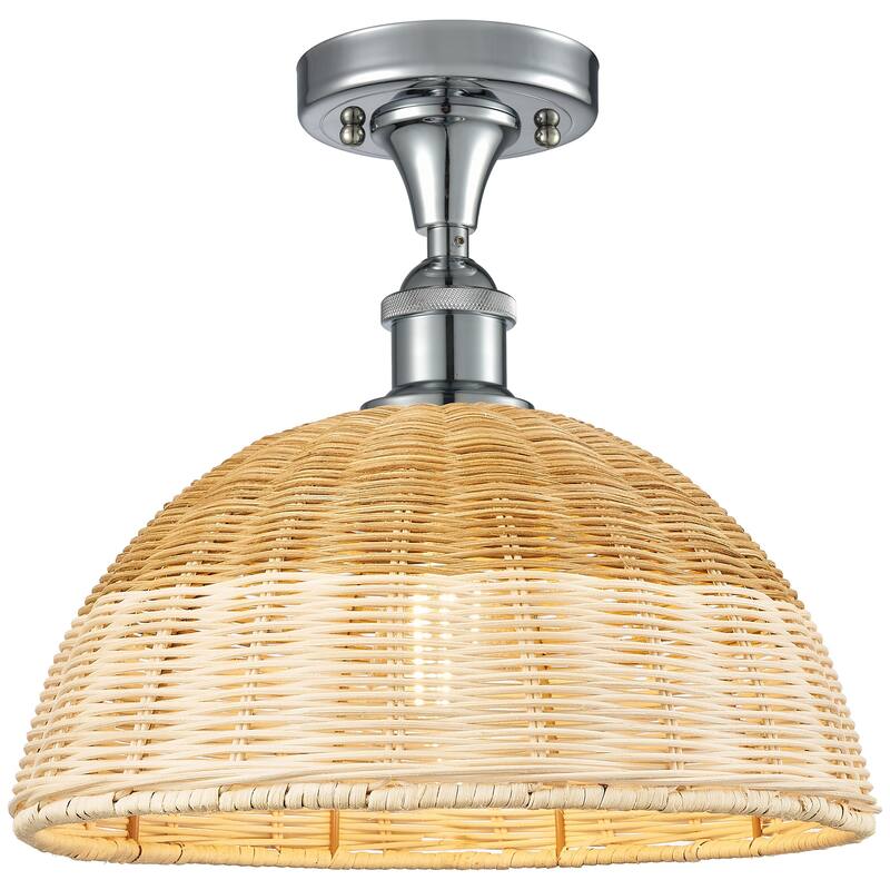 Innovations Lighting 516-1C-11-12 Bristol Natural II Semi-Flush - Polished Chrome / Natural