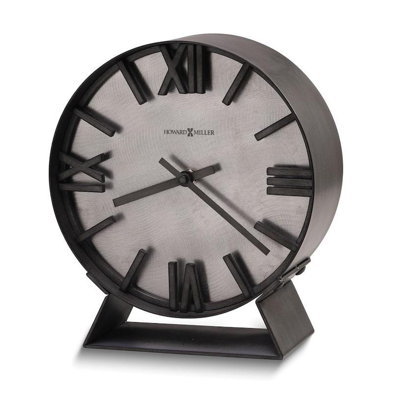 Curata Aged Finish Iron Quartz Mantel Clock