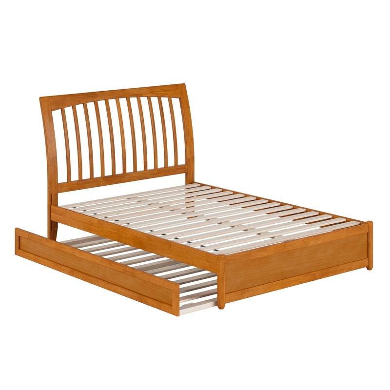 Roslyn Platform Bed with Panel Footboard and Twin Trundle