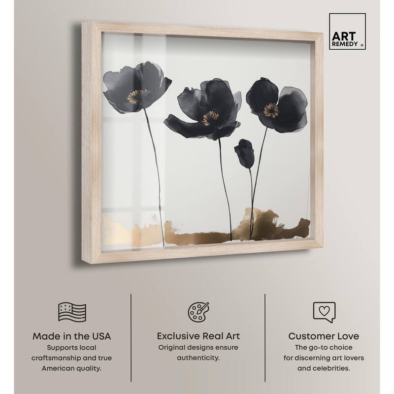 Nocturnal Flowers I Shadowbox by Art Remedy
