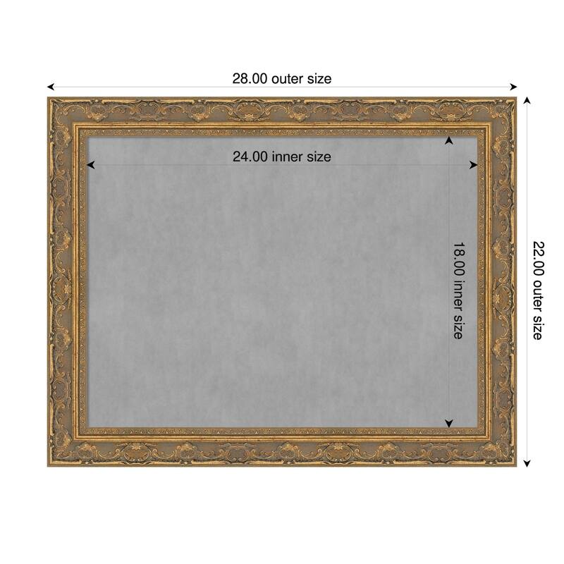 Amanti Art Filigree Gloss Black Framed - 28 x 22 in - Filigree Gold