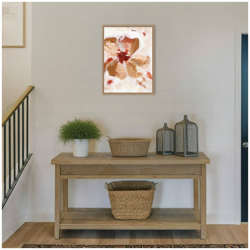 Kate and Laurel Sylvie Painterly Brown Blossom ll Framed Canvas by Nikita Jariwala