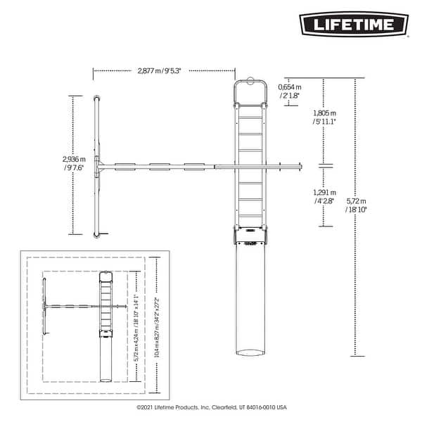 dimension image slide 0 of 3, Lifetime Monkey Bar Adventure Swing Set (Earthtone)