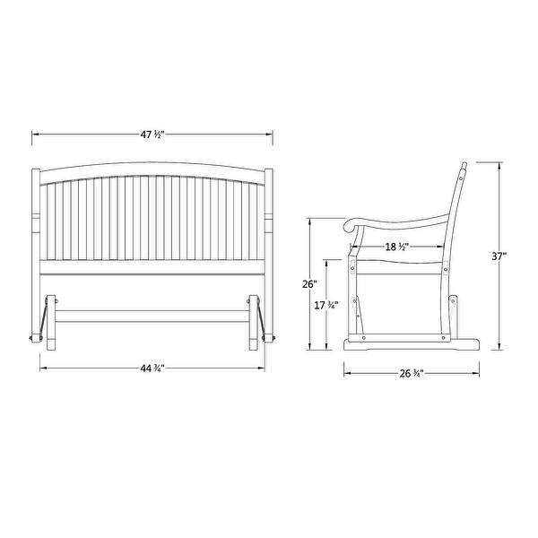 Cambridge Casual Sherwood Teak Glider Bench On Sale Bed Bath