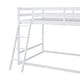 preview thumbnail 30 of 28, Minimalist Design Full over Full Wooden Bunk Bed with Slide,Built-In Sloping Ladder and Storage Shelves