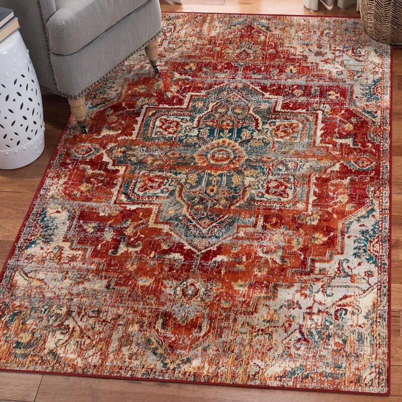 Luxe Weavers Traditional Vintage Oriental Area Rug - 5' x 7' - Red