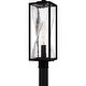 preview thumbnail 3 of 6, Zarah 1-Light Matte Black Outdoor Post Lantern