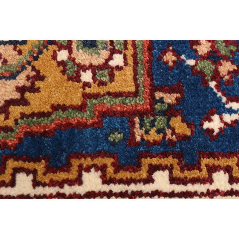 ECARPETGALLERY Hand-knotted Serapi Heritage Blue Wool Rug - 2'8 x 8'0