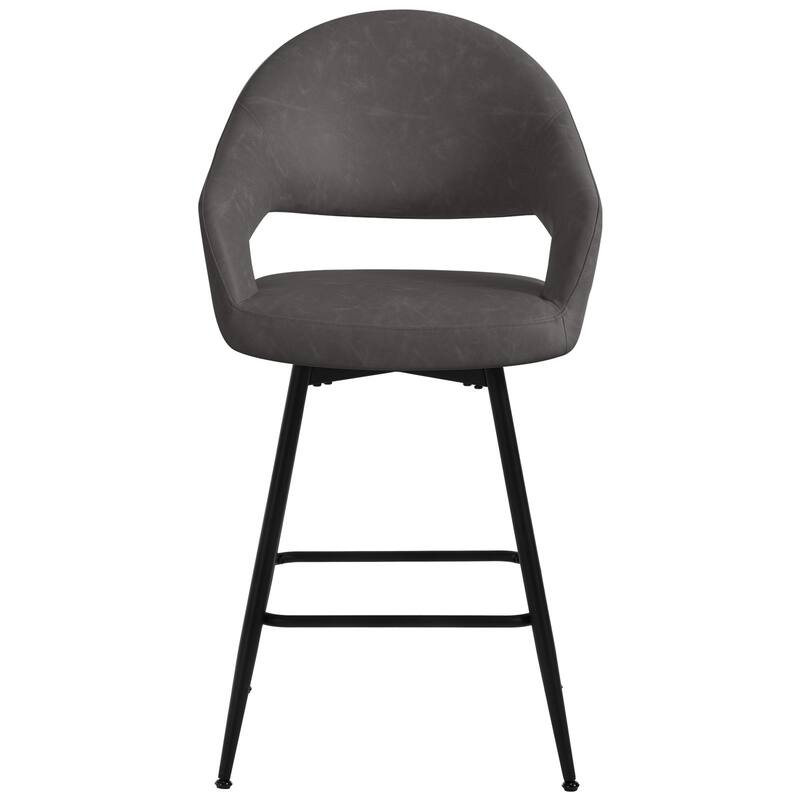 26" Velvet/ Faux Leather Counter Height Swivel Bar Stools Set of 2/4 - 39.2"H x 20.4"W X 22"D