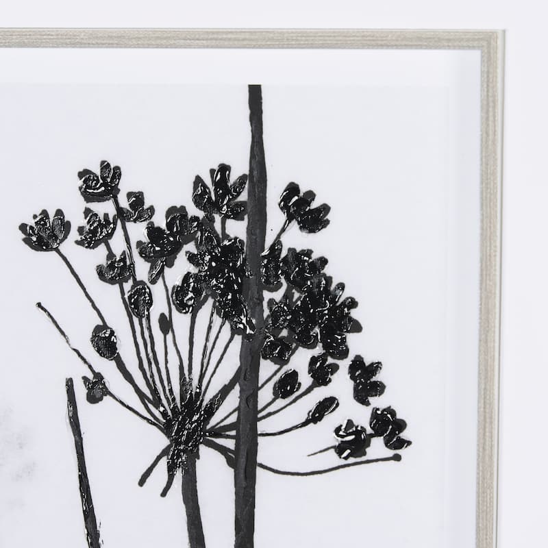 Floral Silhouette I Framed Art Print